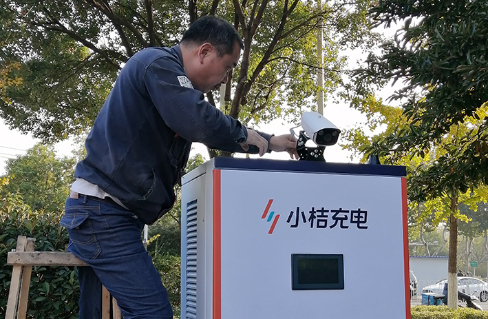南京某小區(qū)停車場(chǎng)充電樁安防工程